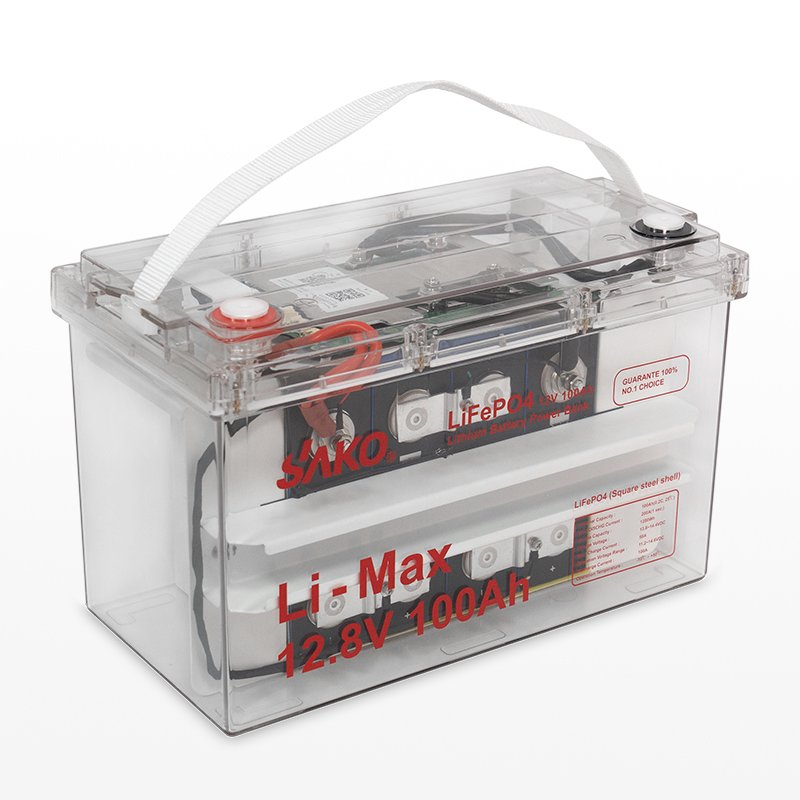 Li-Max 12.8v 100ah LiFePO4 battery transparent model – Image 4